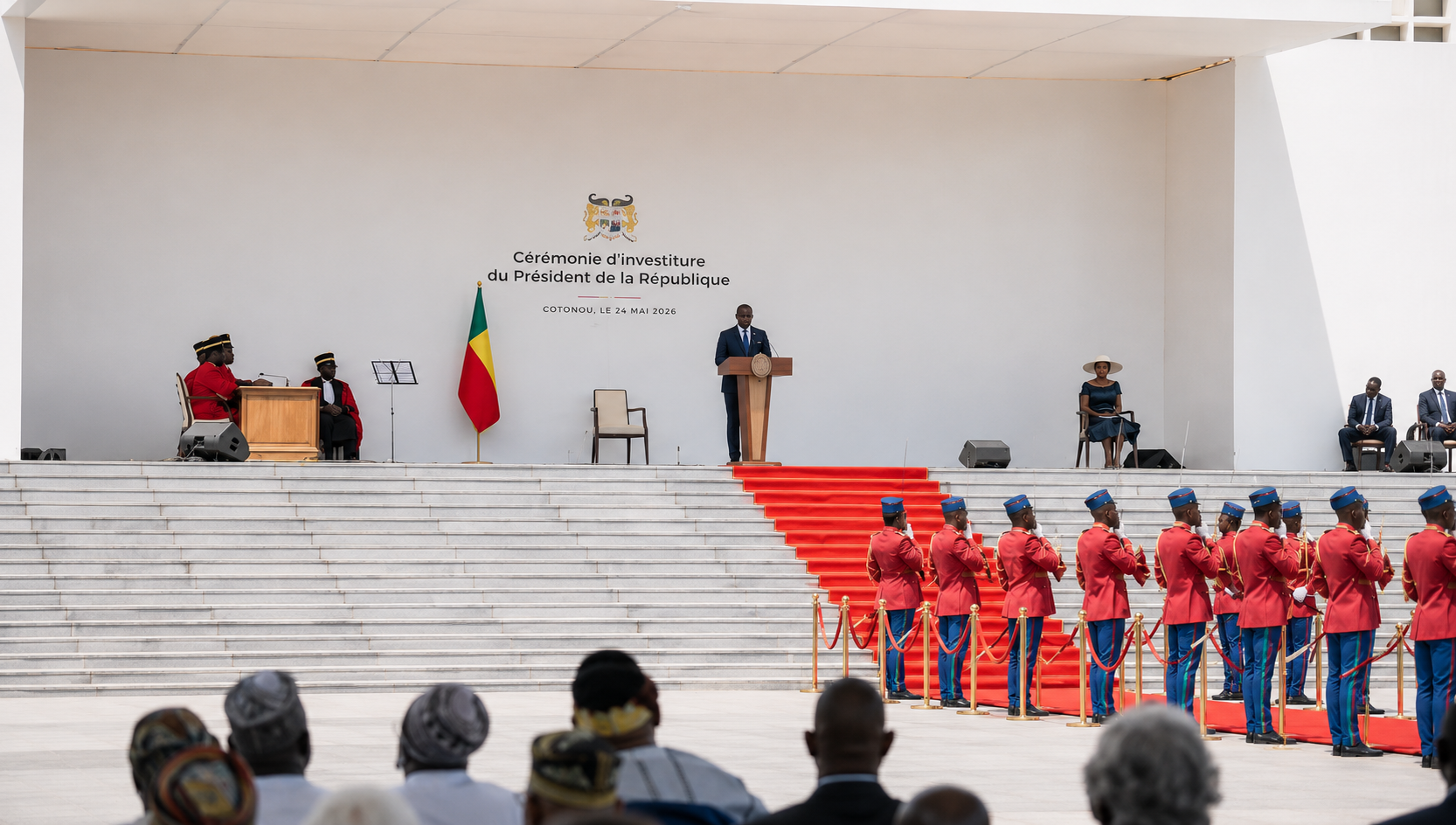 Romuald Wadagni takes office as president of Bénin following landslide victory