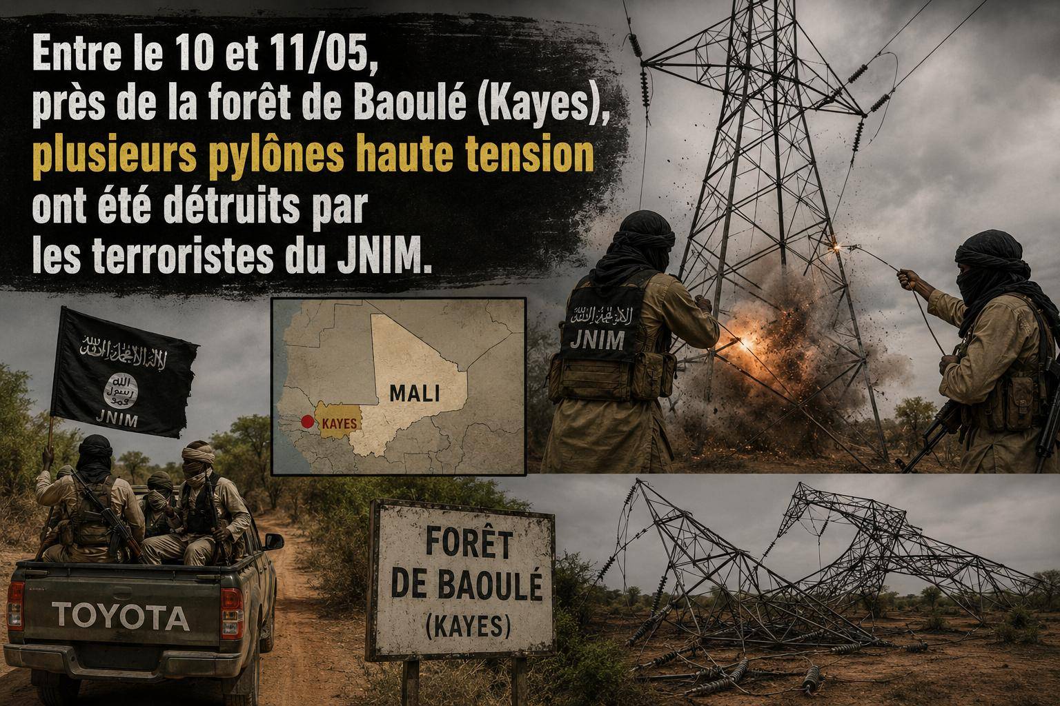 Mali faces blackout after terror attacks on power lines; JNIM escalates threats
