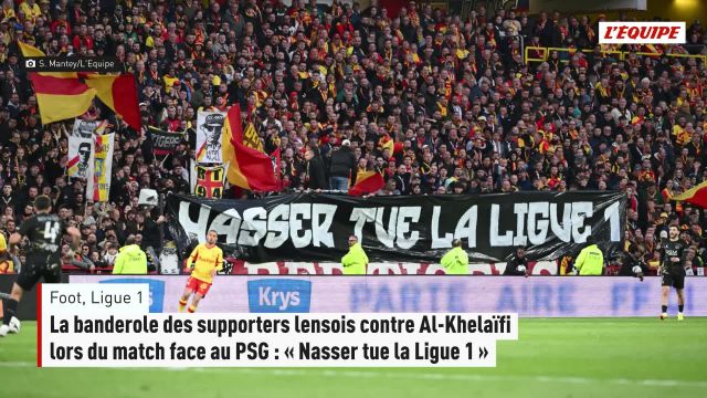 Lens supporters protest against PSG president in fierce ligue 1 clash