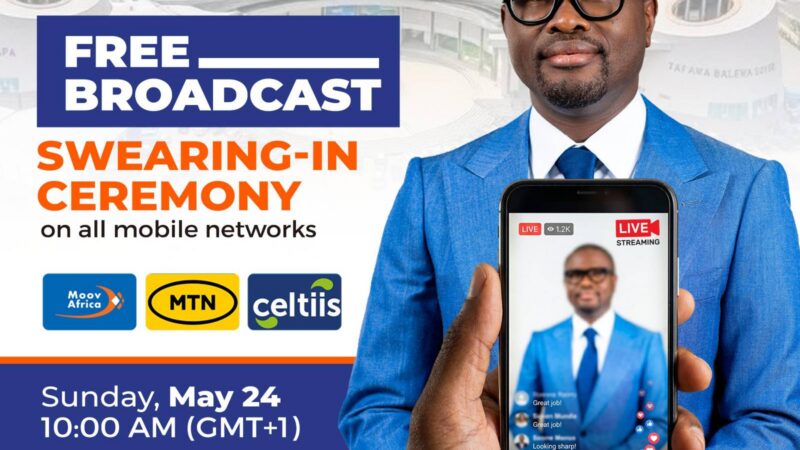 Bénin: live presidential investiture accessible free on mobile networks