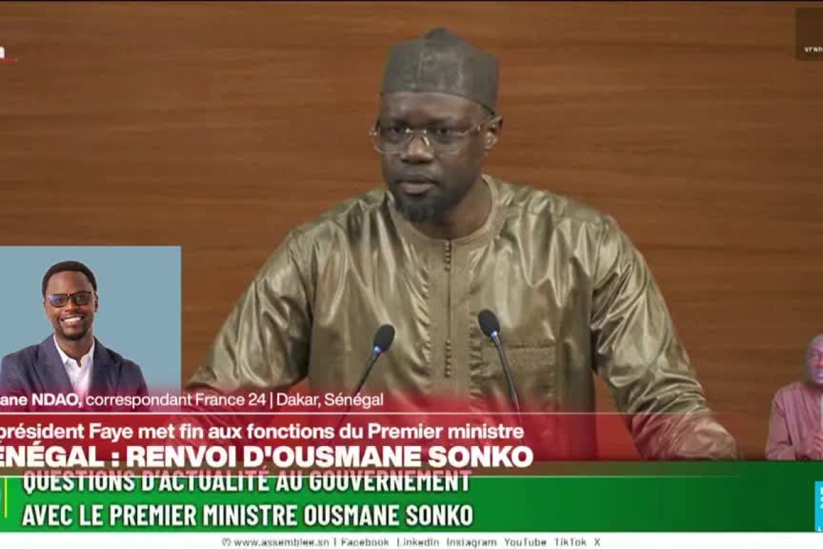Senegal’s president sacks prime minister Ousmane Sonko amid political tensions