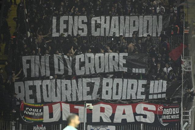 PSG title celebration sparks fiery banner war in Lens