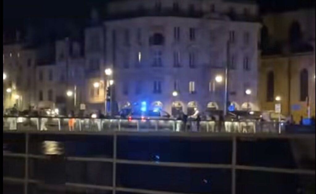 Young protesters clash with police in besançon after champions league match