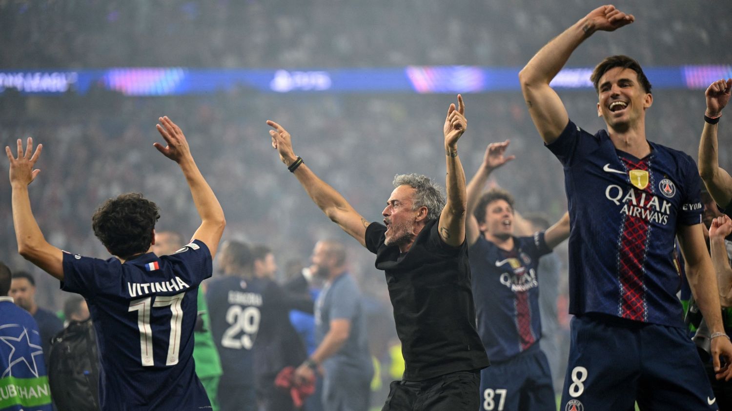 Parisian fans celebrate psg’s historic back-to-back champions league triumph in budapest