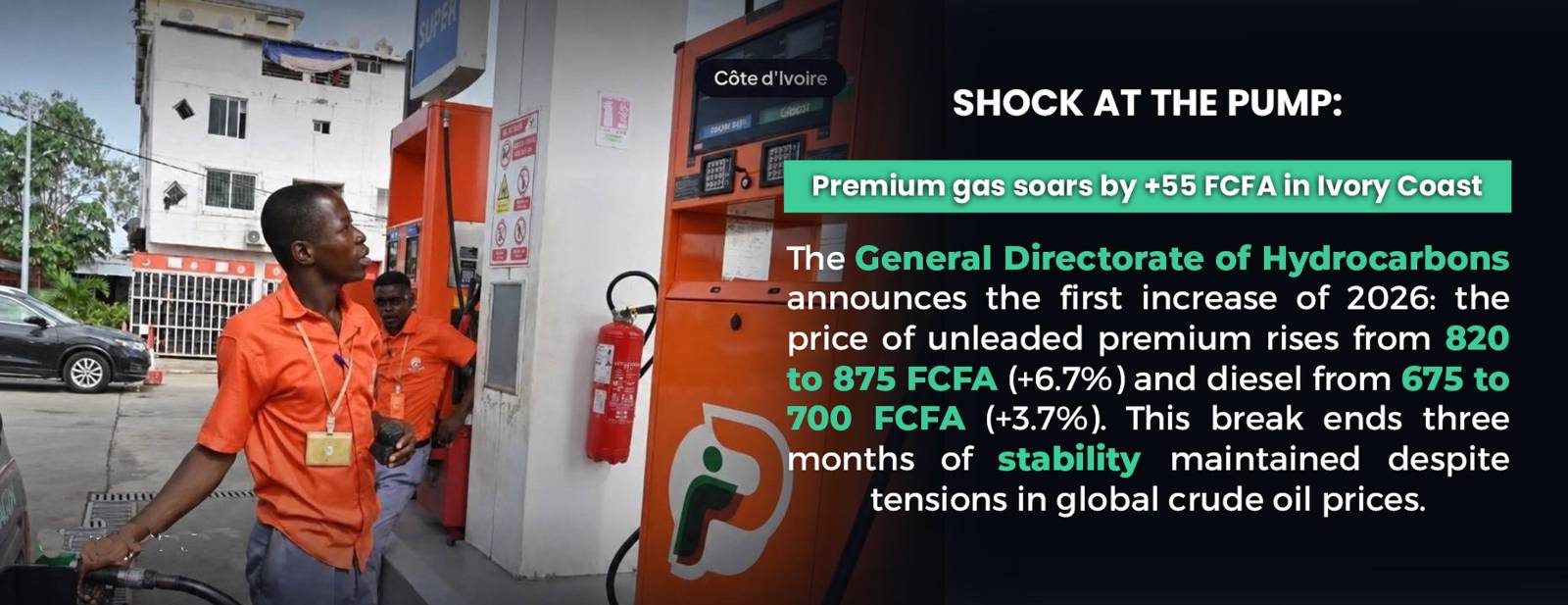 Fuel price disparity between Côte d’Ivoire and Bénin in 2026