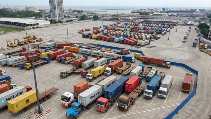 Cotonou’s zongo truck parking transforms logistics and relief for drivers