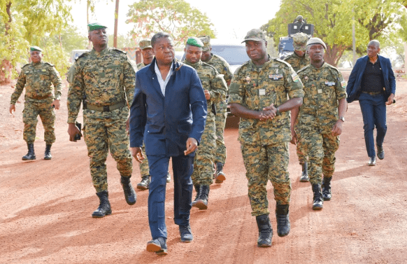 Togo’s president faure gnassingbé inspects koundjoaré security operation