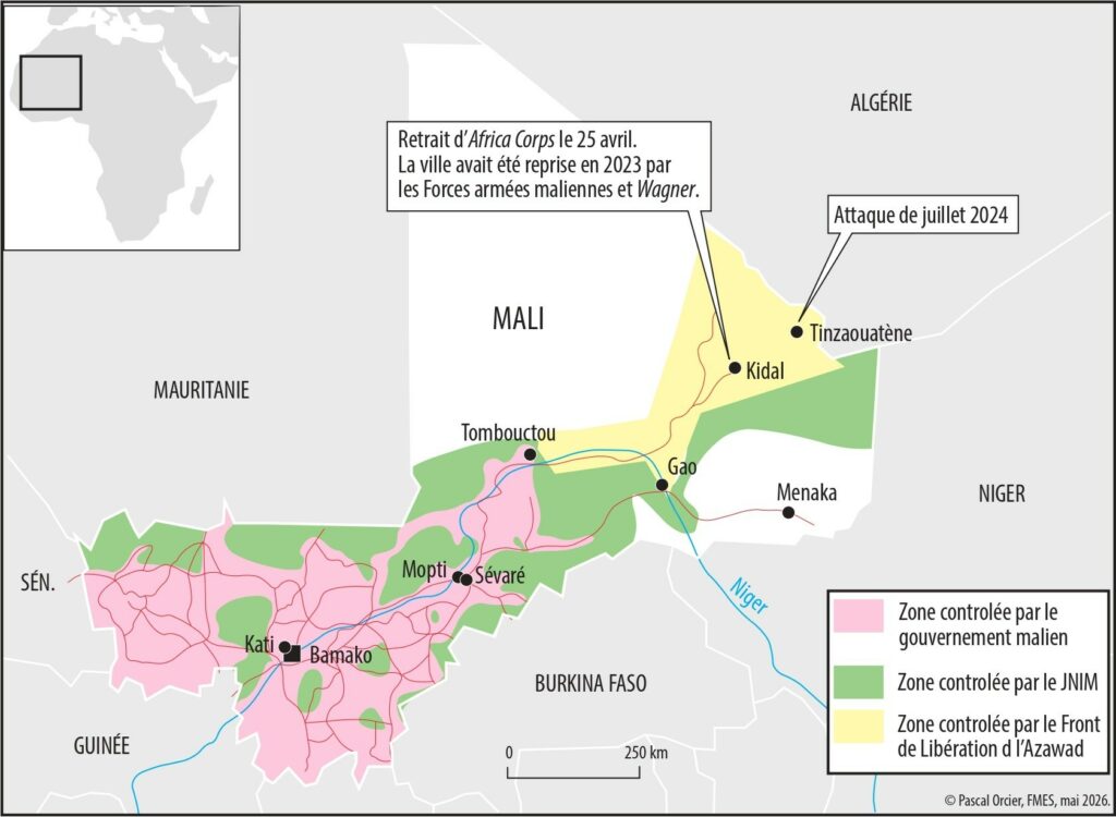 Aerial view of Kidal, Mali, a key battleground in the ongoing conflict