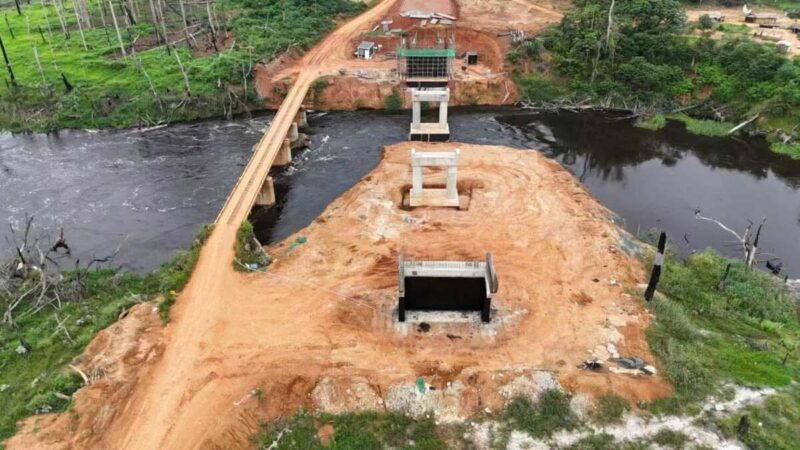 Dja river bridge construction accelerates in southern Cameroon