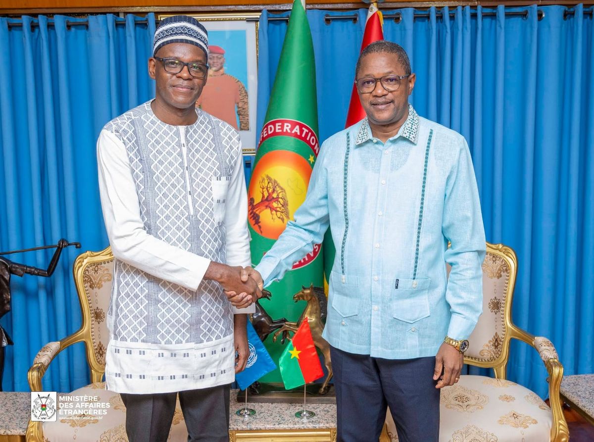 Burkina Faso foreign minister meets with UNODC head to discuss security cooperation