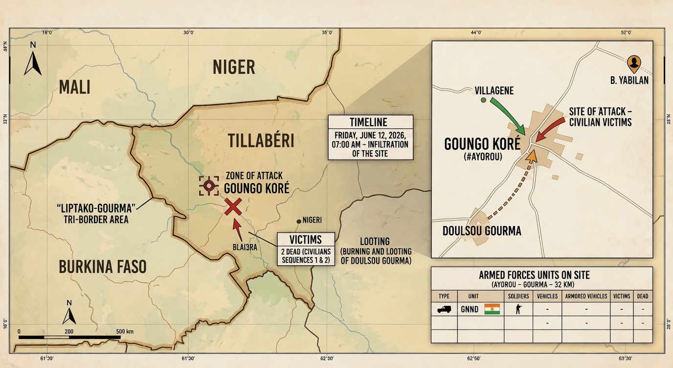 Deadly terrorist assault claims two lives and abducts one in Niger’s Tillabéri region