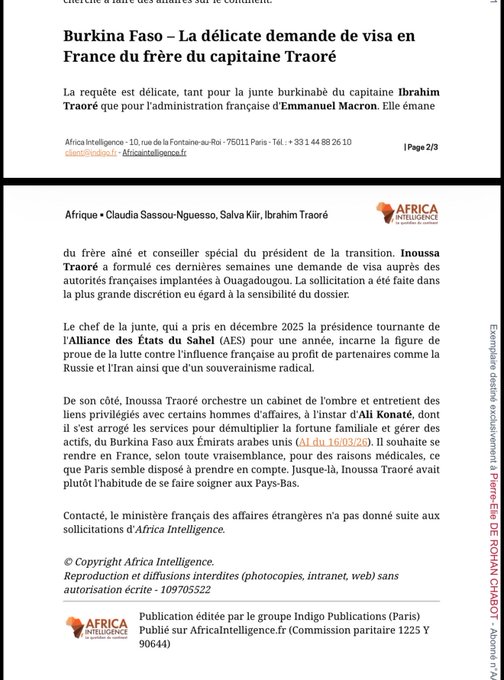 Burkina Faso’s anti-France stance challenged by a private visa request