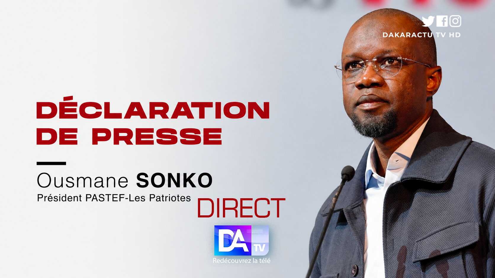 Ousmane Sonko addresses the media following the formation of the new government