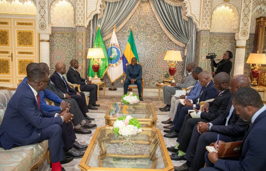 Gabonese President meeting Coris Bank delegation