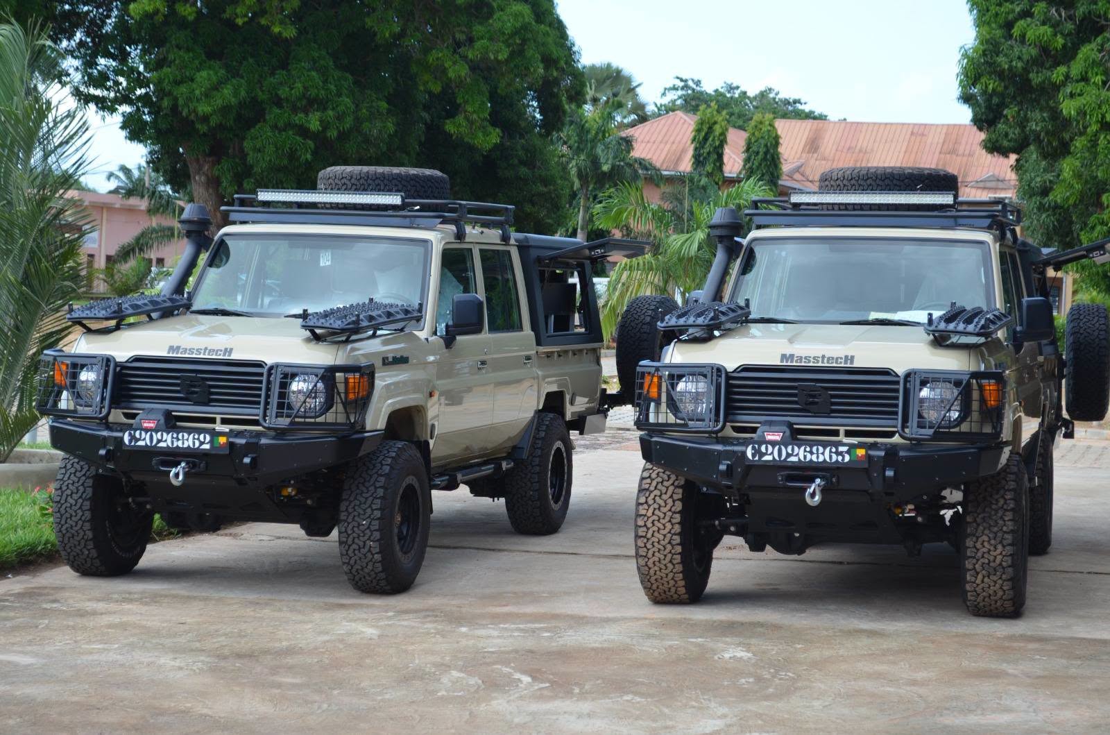 Benin military personnel demonstrating IED detection equipment