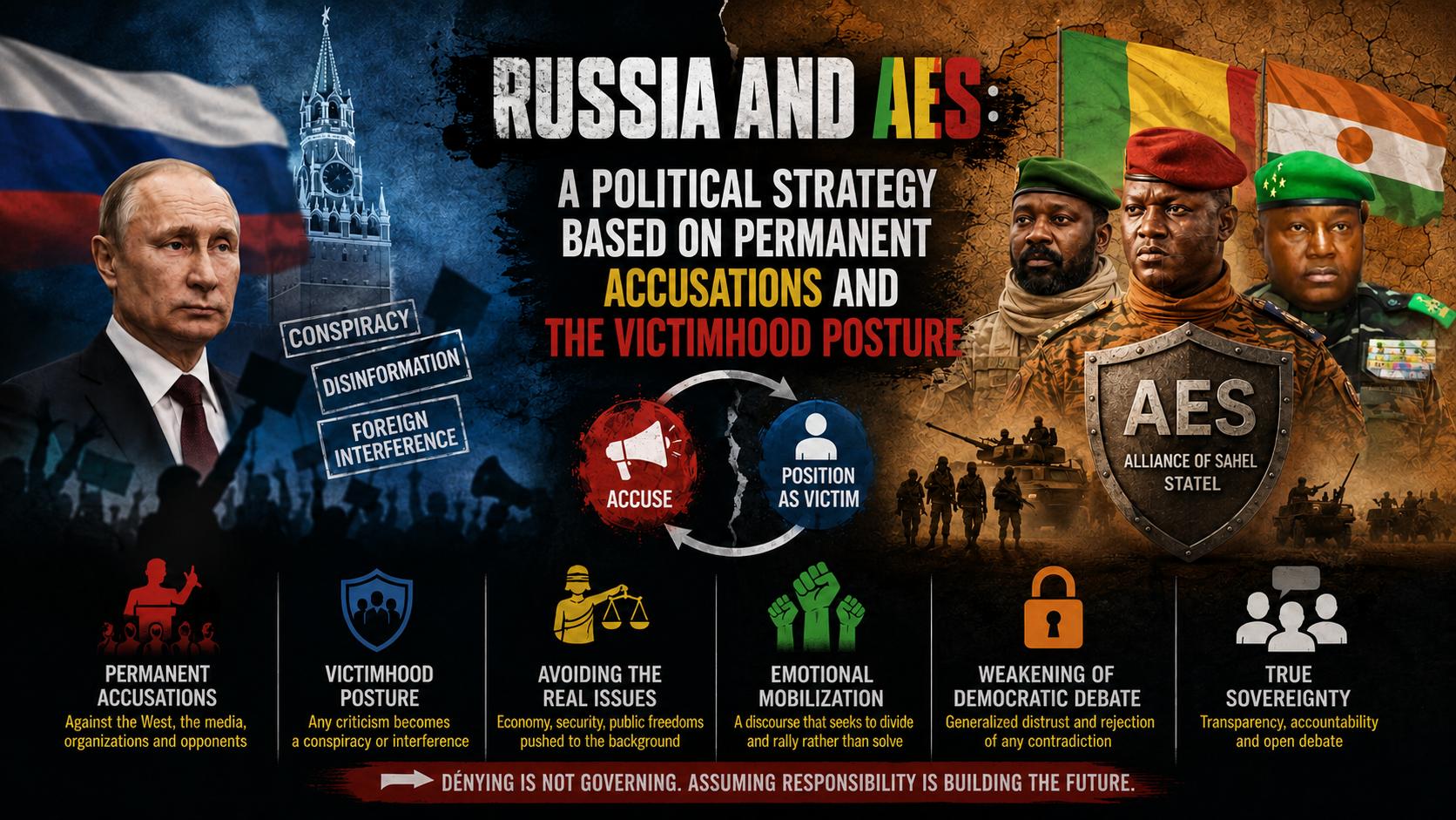 Victim mentality and political strategy in Russia and Sahel states