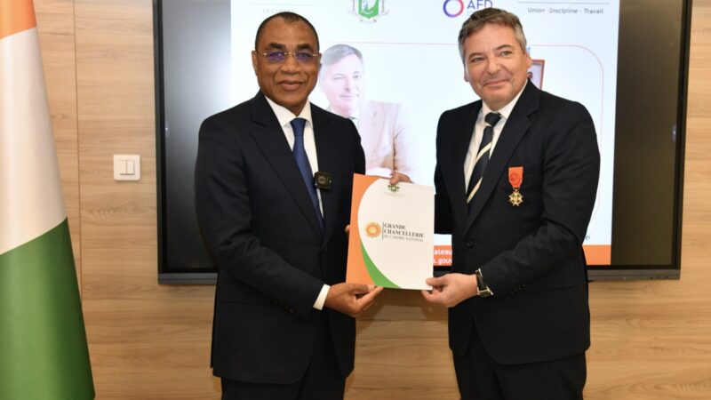 Adrien haye honored for four years of development work in Côte d’Ivoire