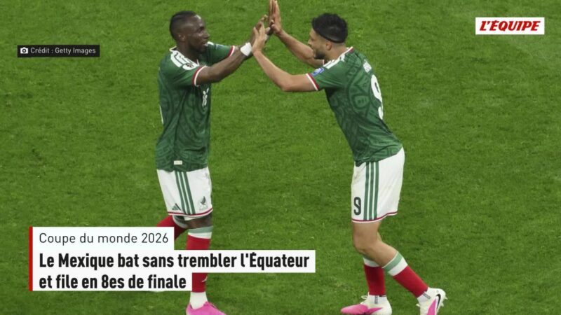 Mexico secures knockout berth with dominant win over Ecuador