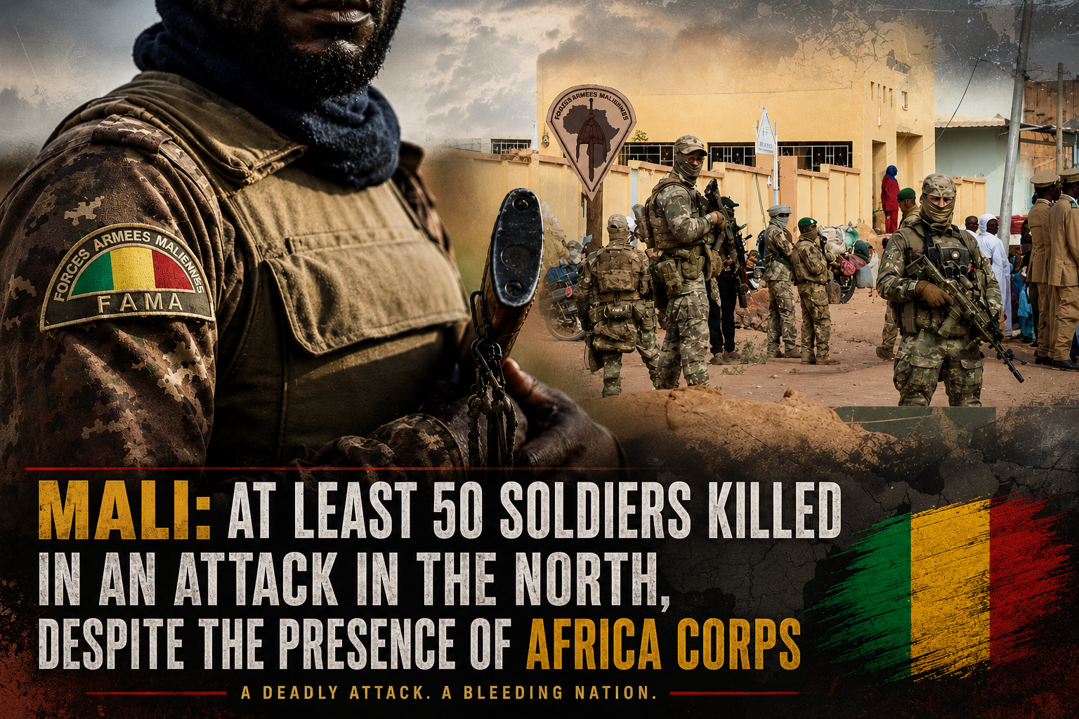 Mali attack leaves 50 soldiers dead amid Africa corps support questions