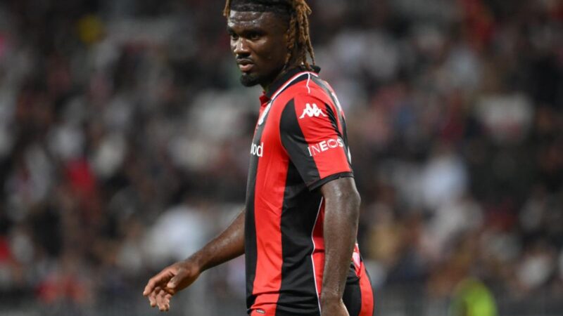 Dans l’attente d’un transfert, Terem Moffi à la reprise de Nice en Ligue 1