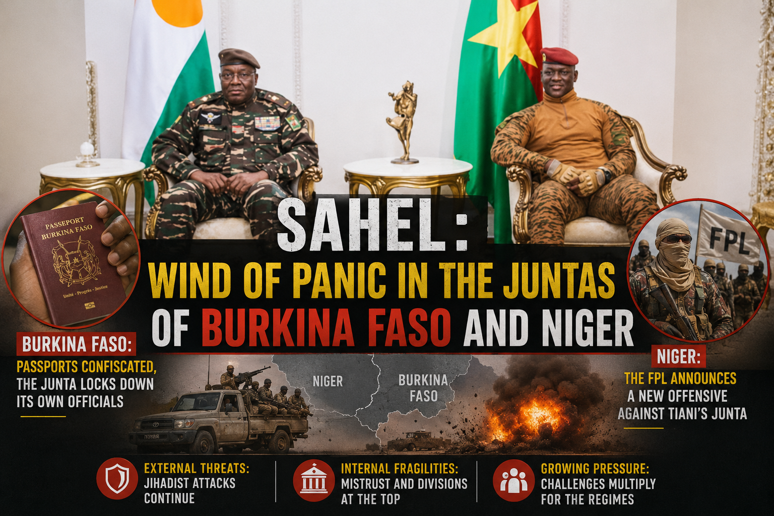 Sahel : Vent de panique dans les juntes du Burkina Faso et du Niger