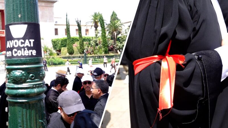 Moroccan lawyers protest new legal profession law outside parliament