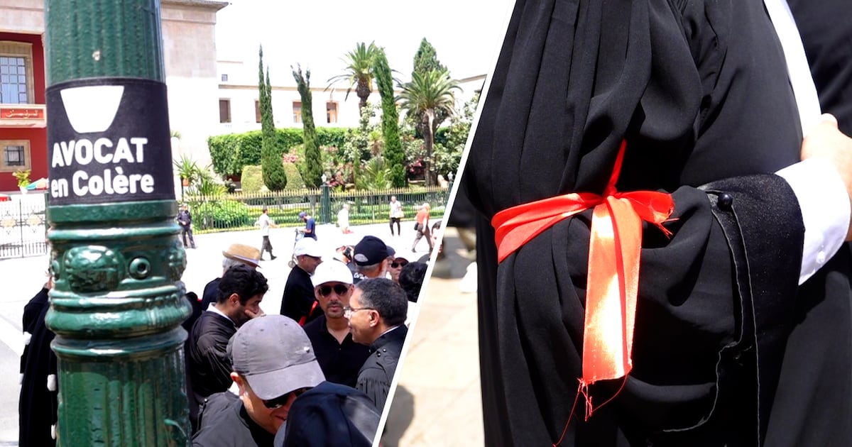 Moroccan lawyers protest new legal profession law outside parliament