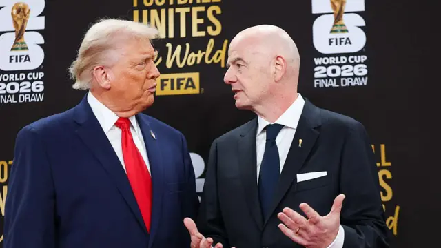 Donald Trump and Gianni Infantino.