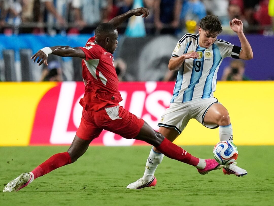 Julian Alvarez scores the second goal for Argentina during the thrilling quarter-final clash.