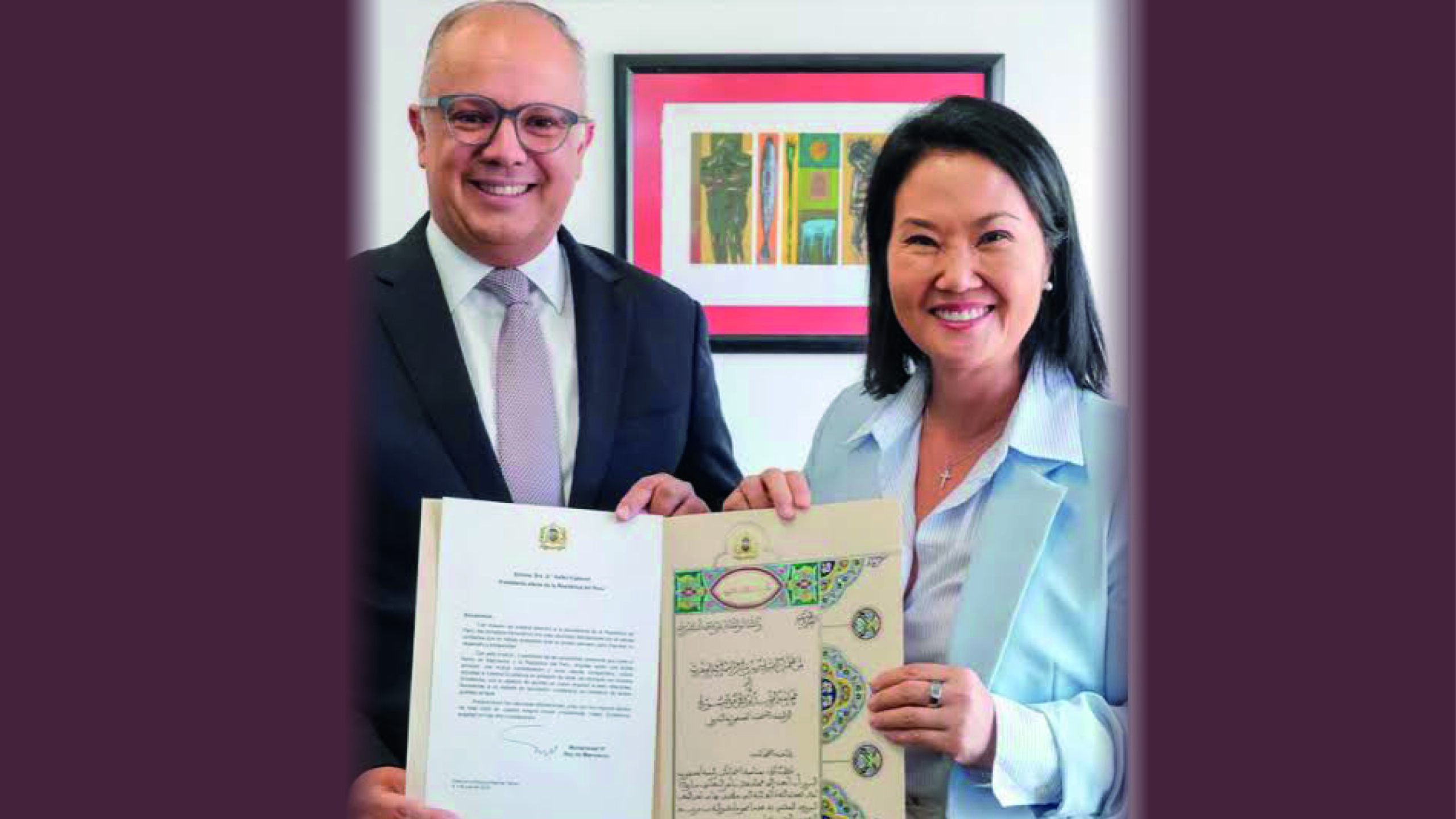 Diplomatic meeting between Peru and Morocco