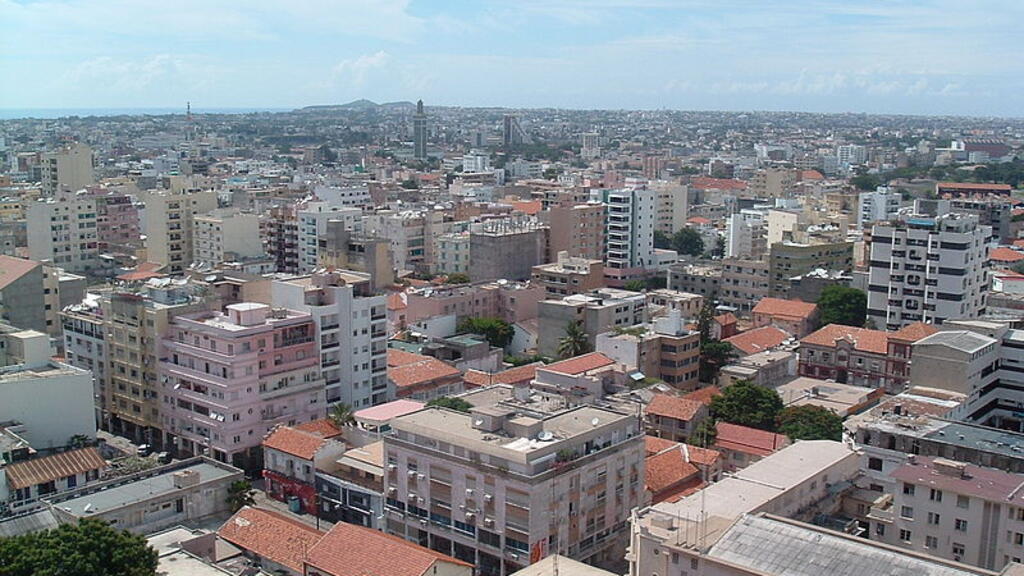 Vue du quartier financier de Dakar, le quartier du Plateau, dans le centre-ville de Dakar au Sénégal.