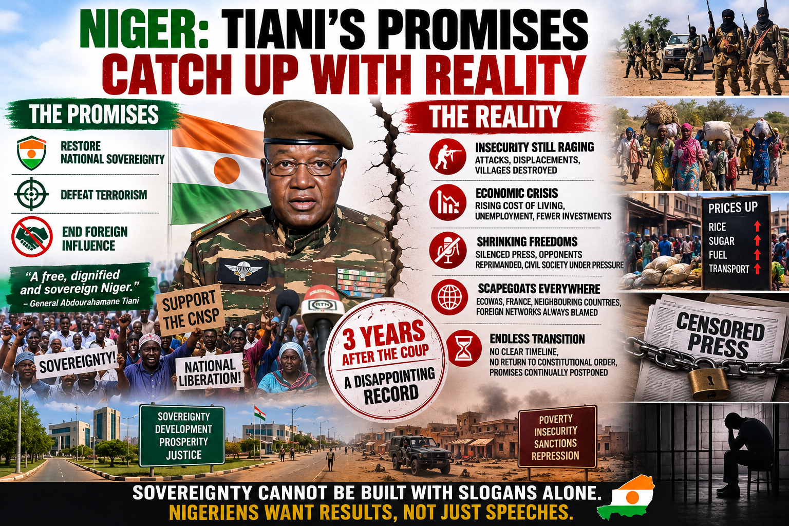 Three years after the coup, tiani’s promises face Niger’s harsh realities