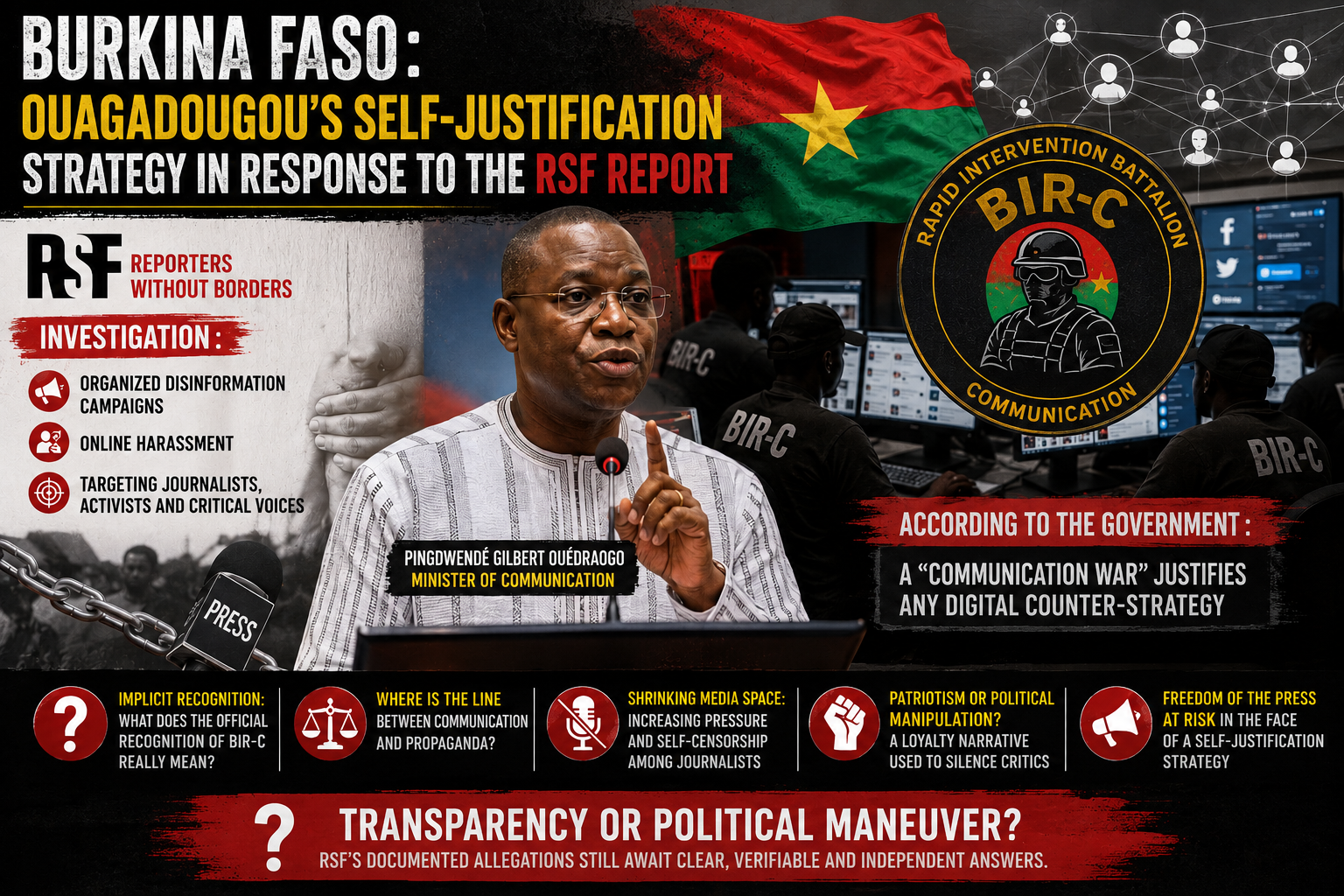 Burkina Faso’s justification strategy over RSF allegations raises concerns