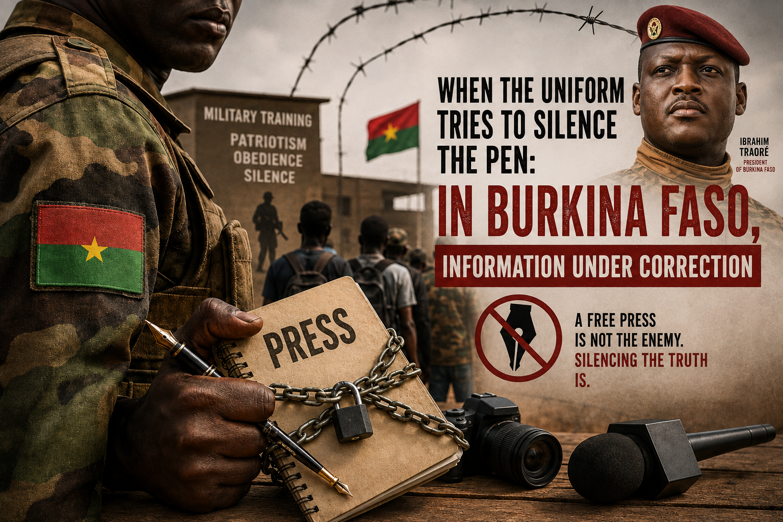Quand l’uniforme cherche à faire taire la plume : au Burkina, l’information sous redressement
