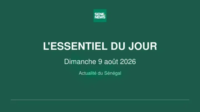 Key political and weather updates from Senegal this sunday