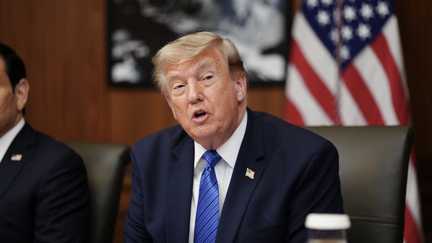 US President Donald Trump during a cabinet meeting at Camp David, Maryland, July 31, 2026