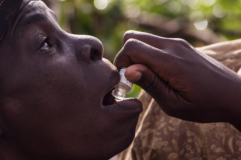 Health workers in Chad preparing cholera vaccines