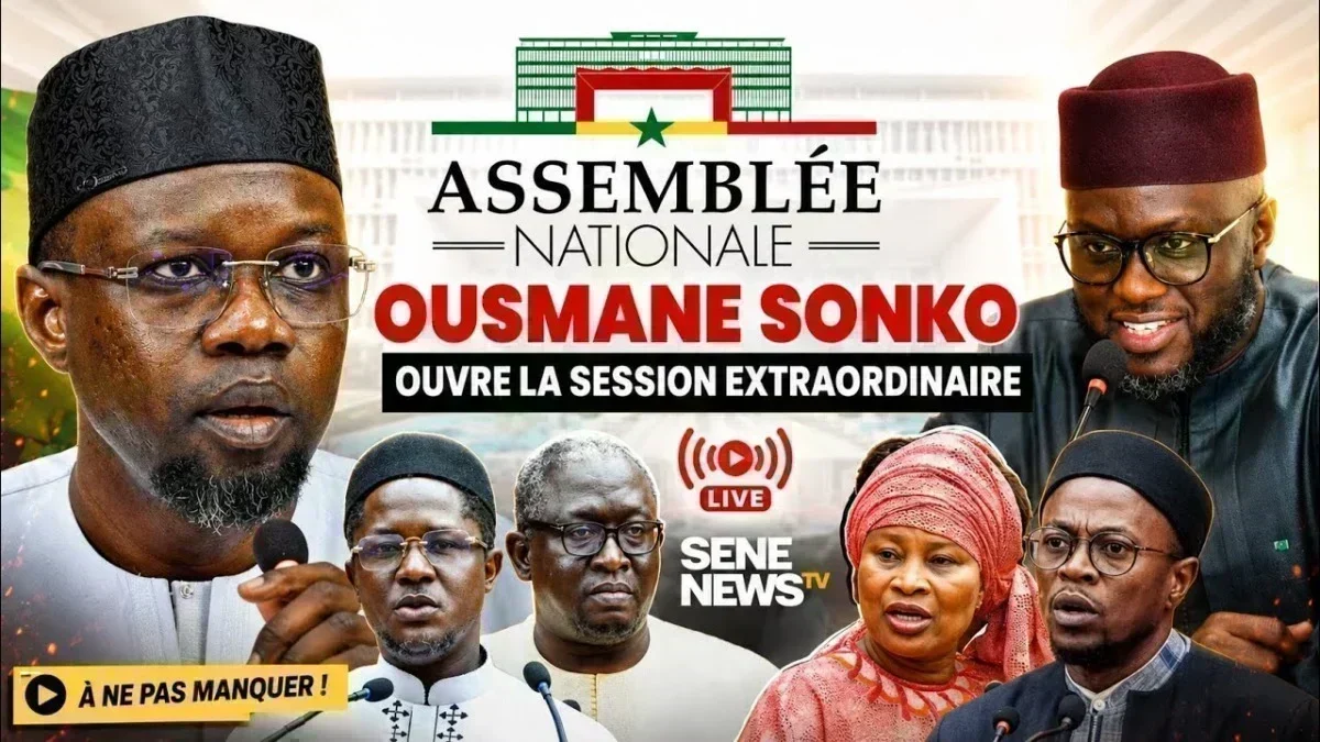 Extraordinary session underway at Senegal's National Assembly with investigations initiated by Ousmane Sonko