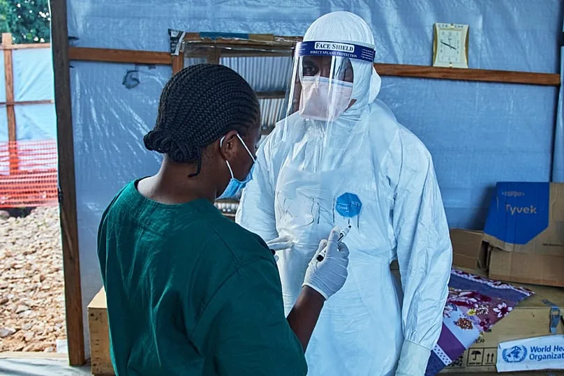 Health workers at Bunia Evangelical Medical Center, July 3 2026