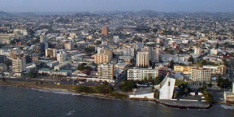 Libreville skyline with government buildings