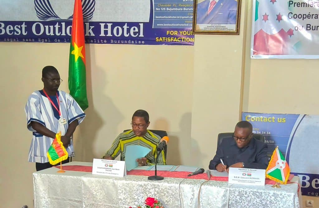 Burkina Faso and Burundi delegation at joint cooperation meeting in Bujumbura