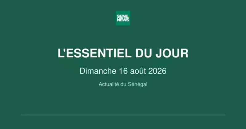 Sunday's key events in Senegal Sunday's key events in Senegal