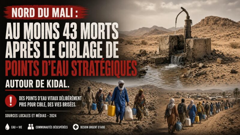 Mali: two days of strikes on water wells around Kidal kill at least 43