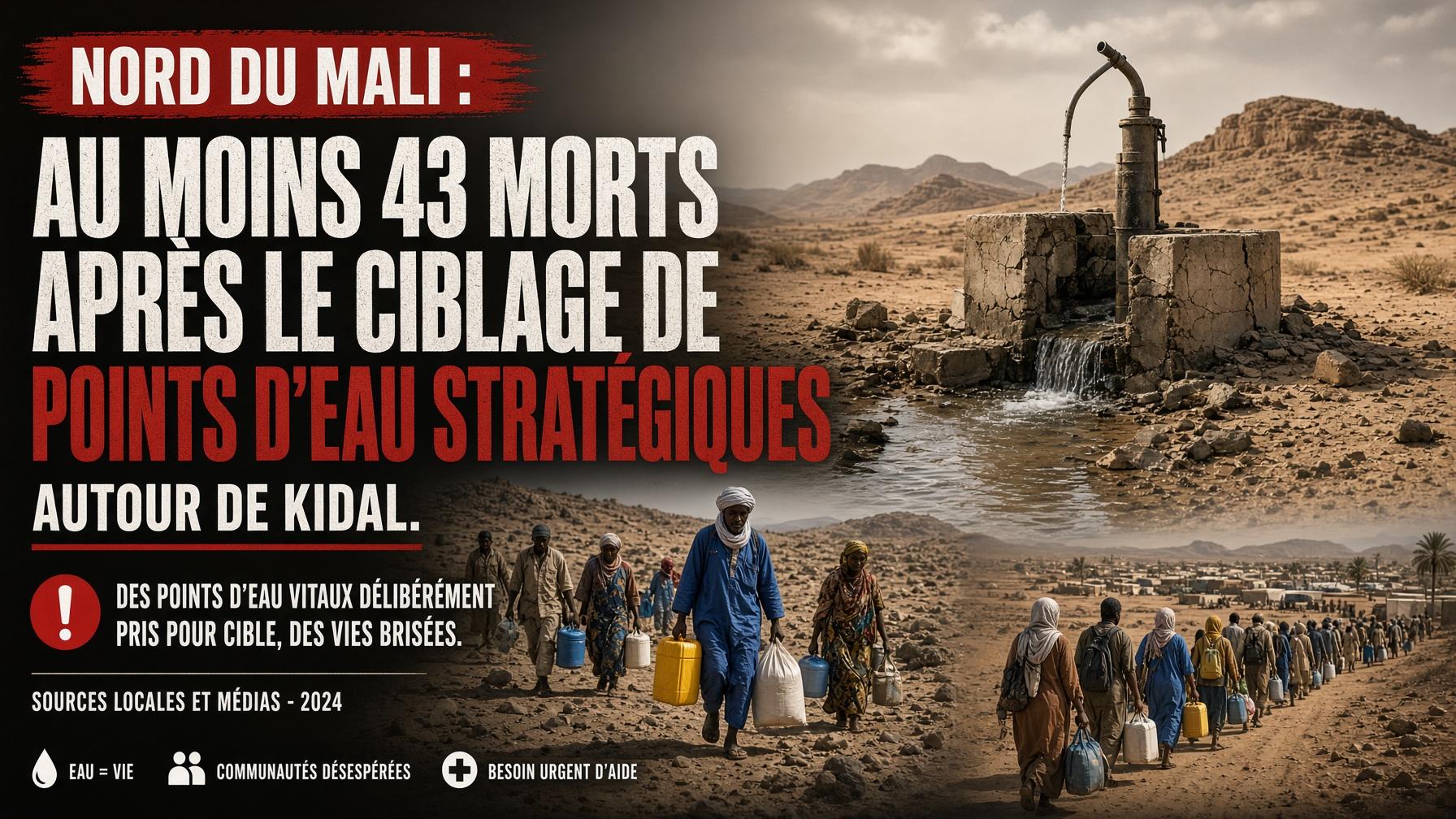 Mali: two days of strikes on water wells around Kidal kill at least 43