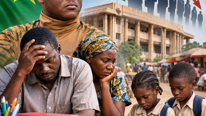 When Burkina Faso’s public payroll thins, households across the nation feel the squeeze