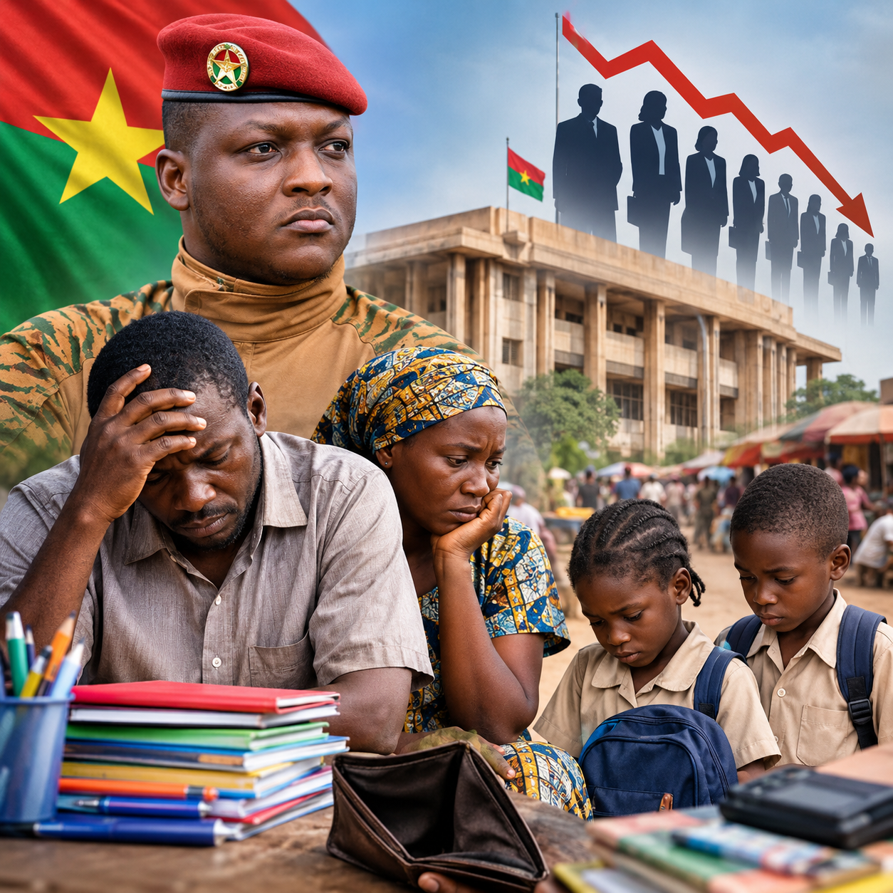When Burkina Faso’s public payroll thins, households across the nation feel the squeeze