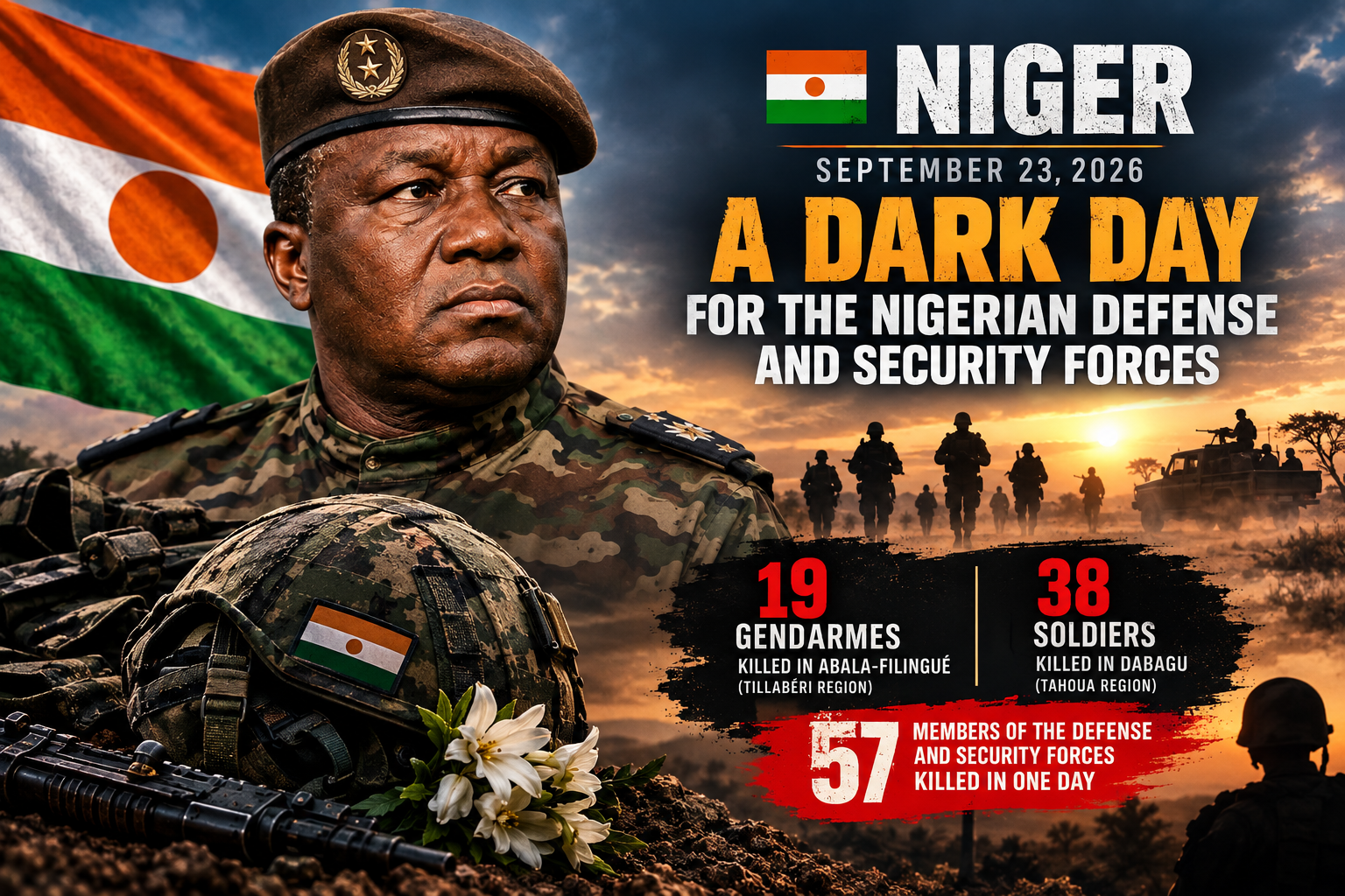 Niger: 19 gendarmes and 38 soldiers killed in one day in Tillabéri and Tahoua