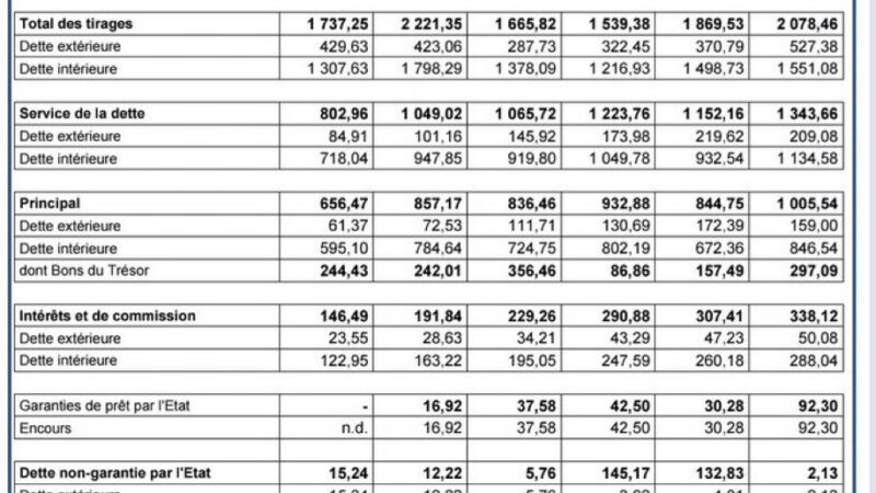 Central government debt in Burkina Faso stands at 8,731.5 billion FCFA, up nearly 4,000 billion since 2020